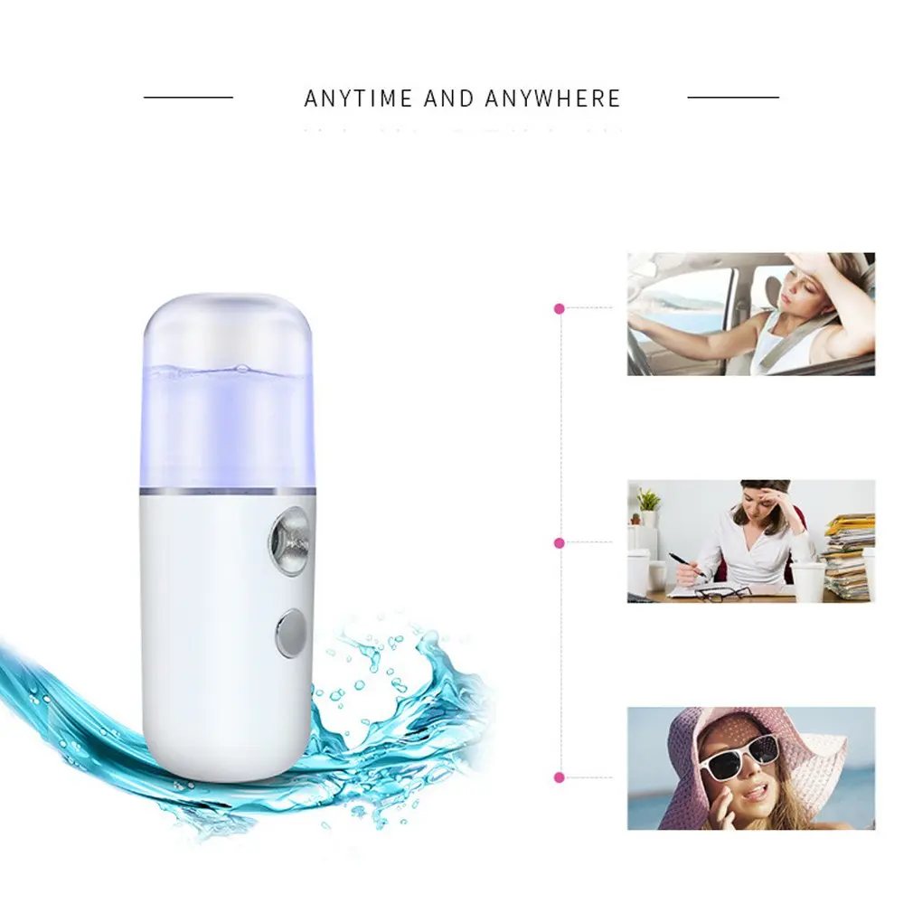 

Summer Hot Moisturizing Spray Hydrating Instrument USB Charging Water Meter Steaming face Mini face humidifier
