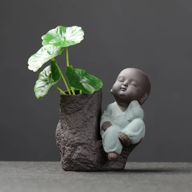 Подарочные Креативные украшения ручной работы керамика Гидропонные вазы Zen Monks