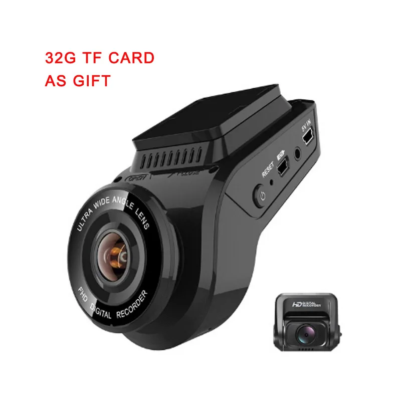 Dual camera BOJECHER 4K Full HD Автомобильная камера DVR Автомобильный видеорегистратор с камерой заднего вида 170 градусов ночного видения 2160P двойной объектив с gps Автомобильный регистратор - Название цвета: Dual camera