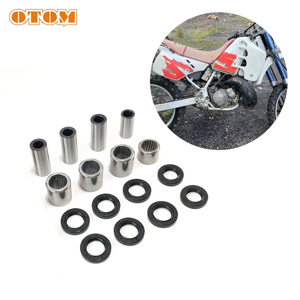 

OTOM Motorcycle Rocker Swing Arm Triangle Lever Bushing Needle Bearing Oil Seal Set Rear Suspension For HONDA CRM250 With Speed