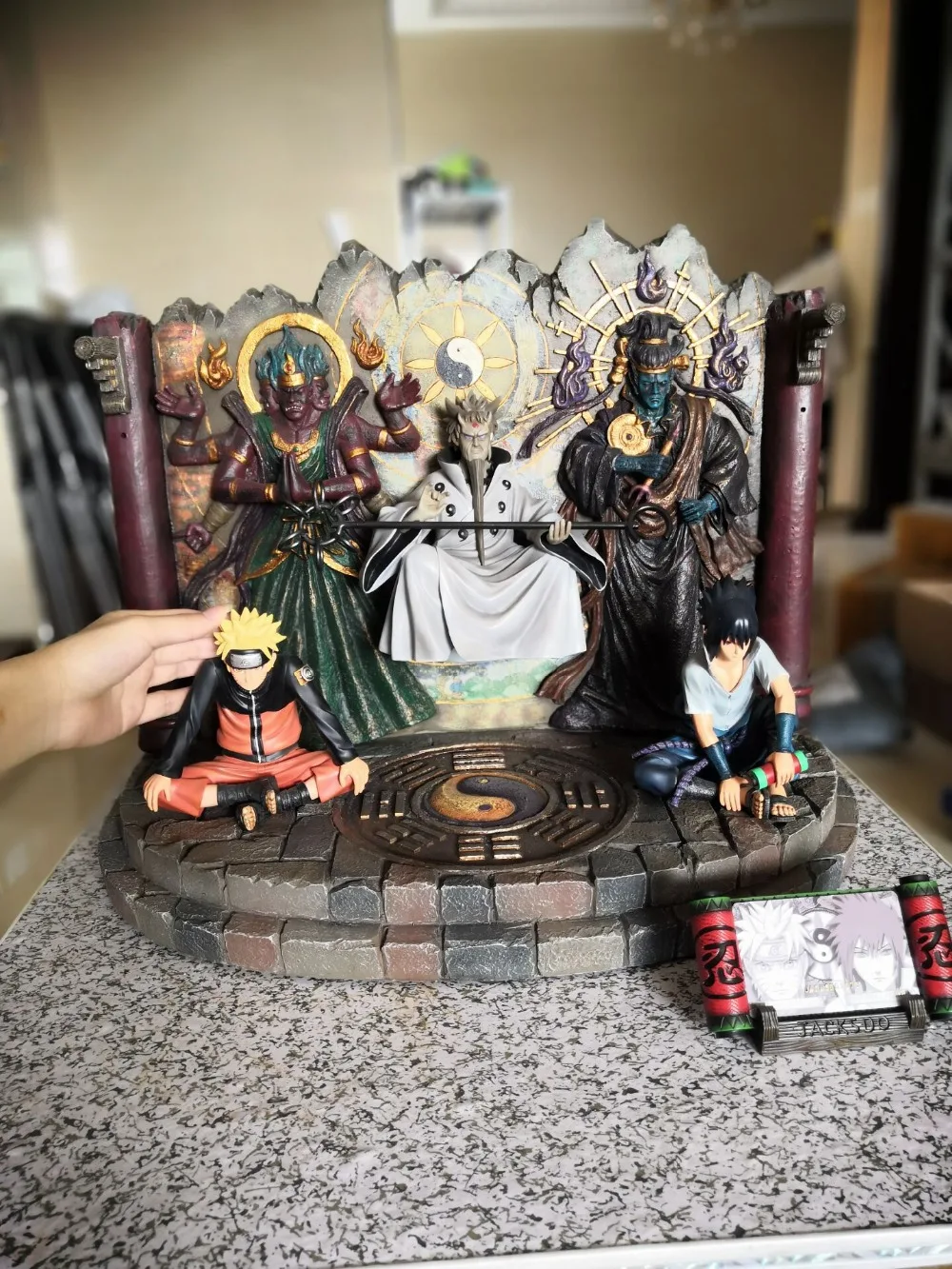 15,7" Статуя Наруто бюст Узумаки Наруто Учиха Саске Ootutuki Hagoromo GK фигурка Коллекционная модель игрушки 40 см коробка D810