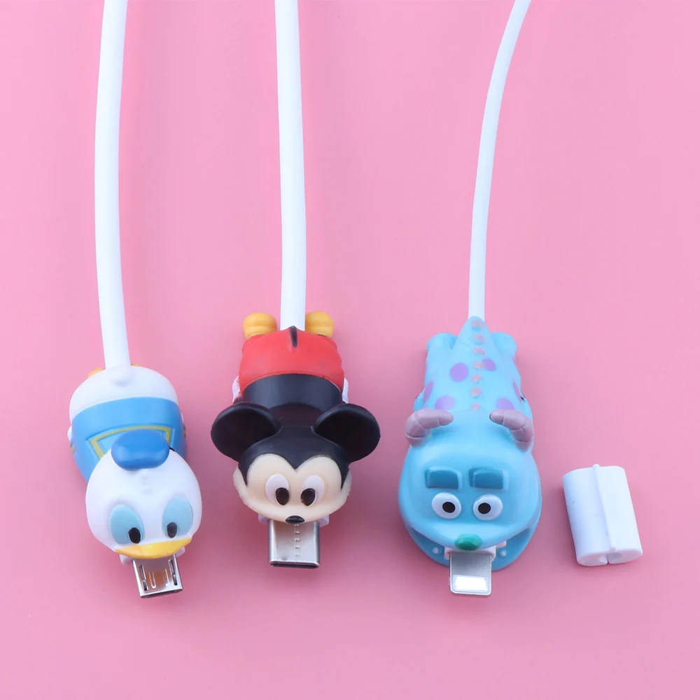 Cartoon Animal Cable Bite Protector For iphone11 Pro Micro usb Type-c USB Charger Wire Winder Organizer Holder Anti-break | Электроника
