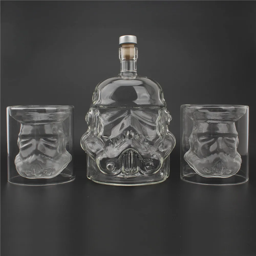 

Personalized White Soldier Wine Bottle Wine Cup Set Strong Wine Bottle Double Glass Creative Wine Set Gift Box