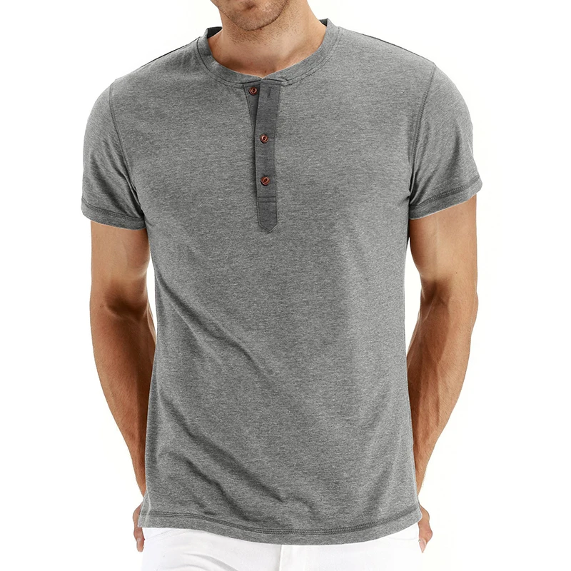 

Summer Round Neck Casual Cotton Men's T-Shirt Solid Color Short Sleeve Top Short Sleeve Blouse Many Colors are Available