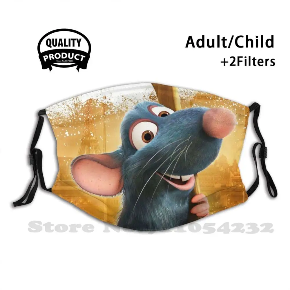 

Twotik 2007 American Comedy Movie Rat A Too Ee Mouth Mask Soft Face Masks Cover Ratatouille Computer Animated Film