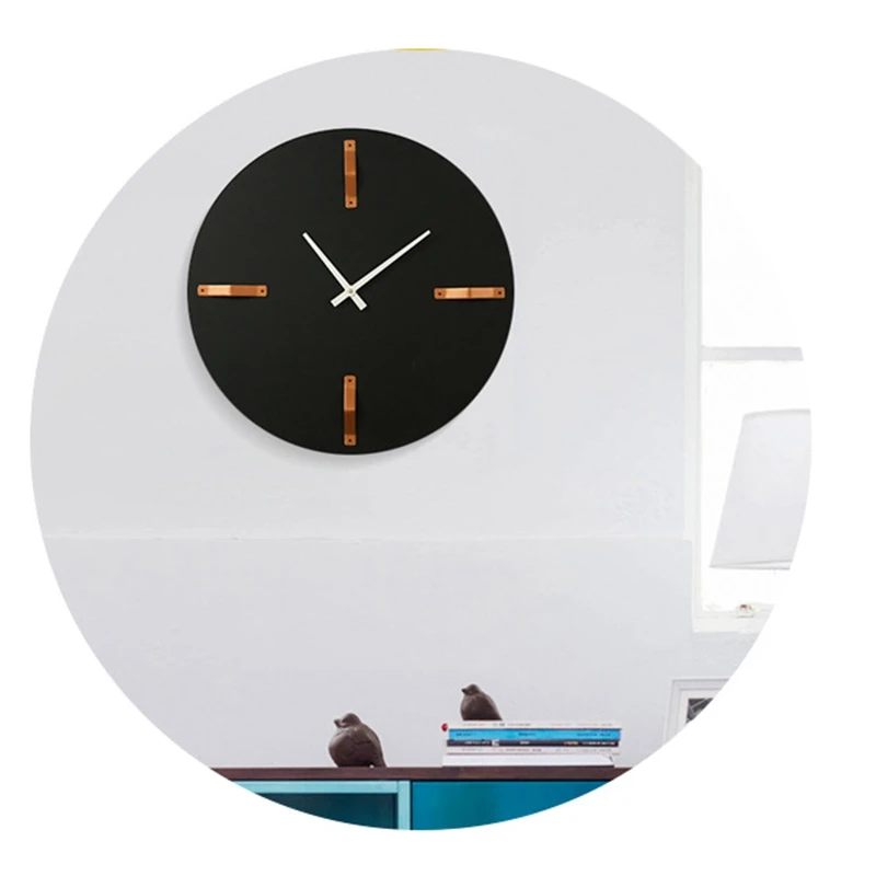 

Nordic Ins Simple Wall Creative Wall Clock Living Room Bedroom Creative Decoration Clock Light Luxury Metal Iron Clock