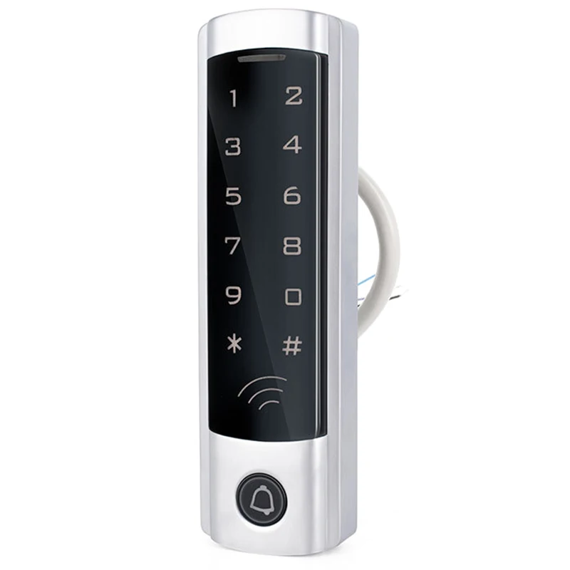 

Metal Contact Waterproof Access Control Card Swipe Password Access Control Integrated Machine Backlit Buttons