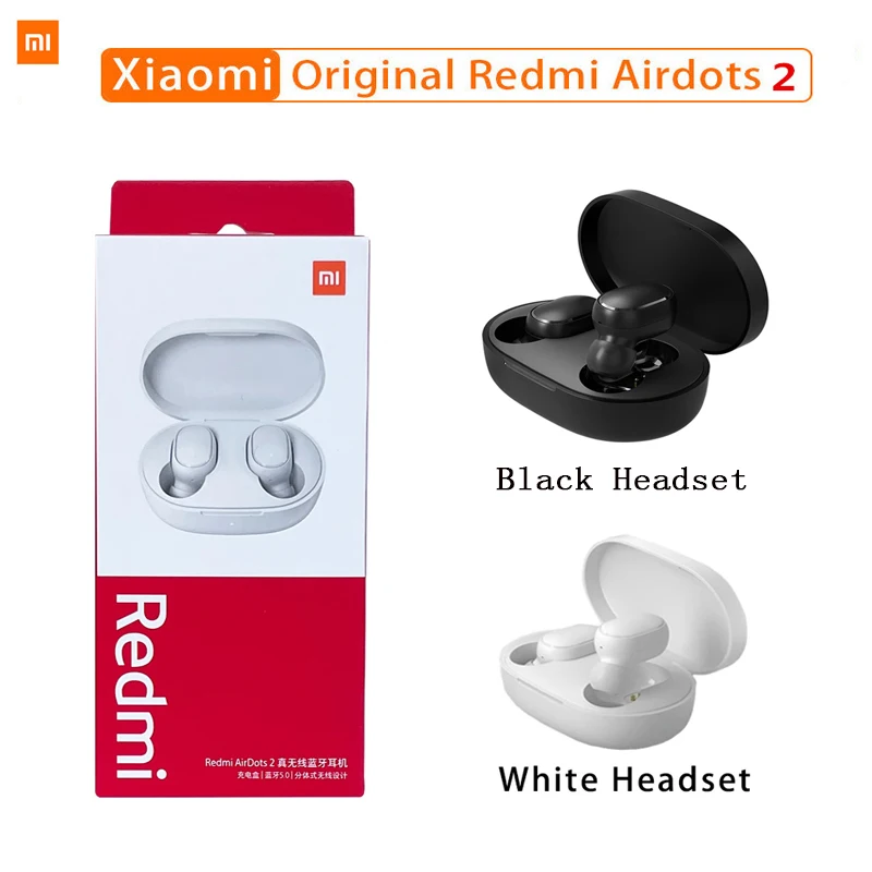 TWS стереонаушники Redmi Airdots 2 с микрофоном 20 шт./лот|Наушники и гарнитуры| |