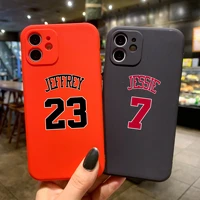 custom basketball number name diy case for iphone 13 case 12 11 pro max se 2020 cover silicone funda for iphone 8 plus xs xr 6 7