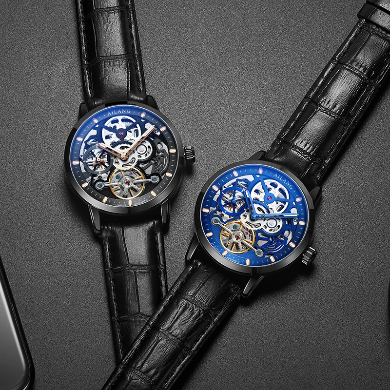 

AILANG Original Design Tourbillon Automatic Watch Top Brand Luxury Mechanical Watches Men Waterproof Skeleton Wristwatch