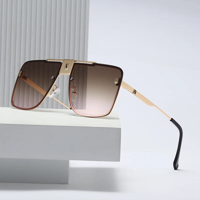 

New Fashion Men Women Brand Designer Vintage Steampunk Sunglasses Square Metal Frame Sun Glasses UV400 Eyewear