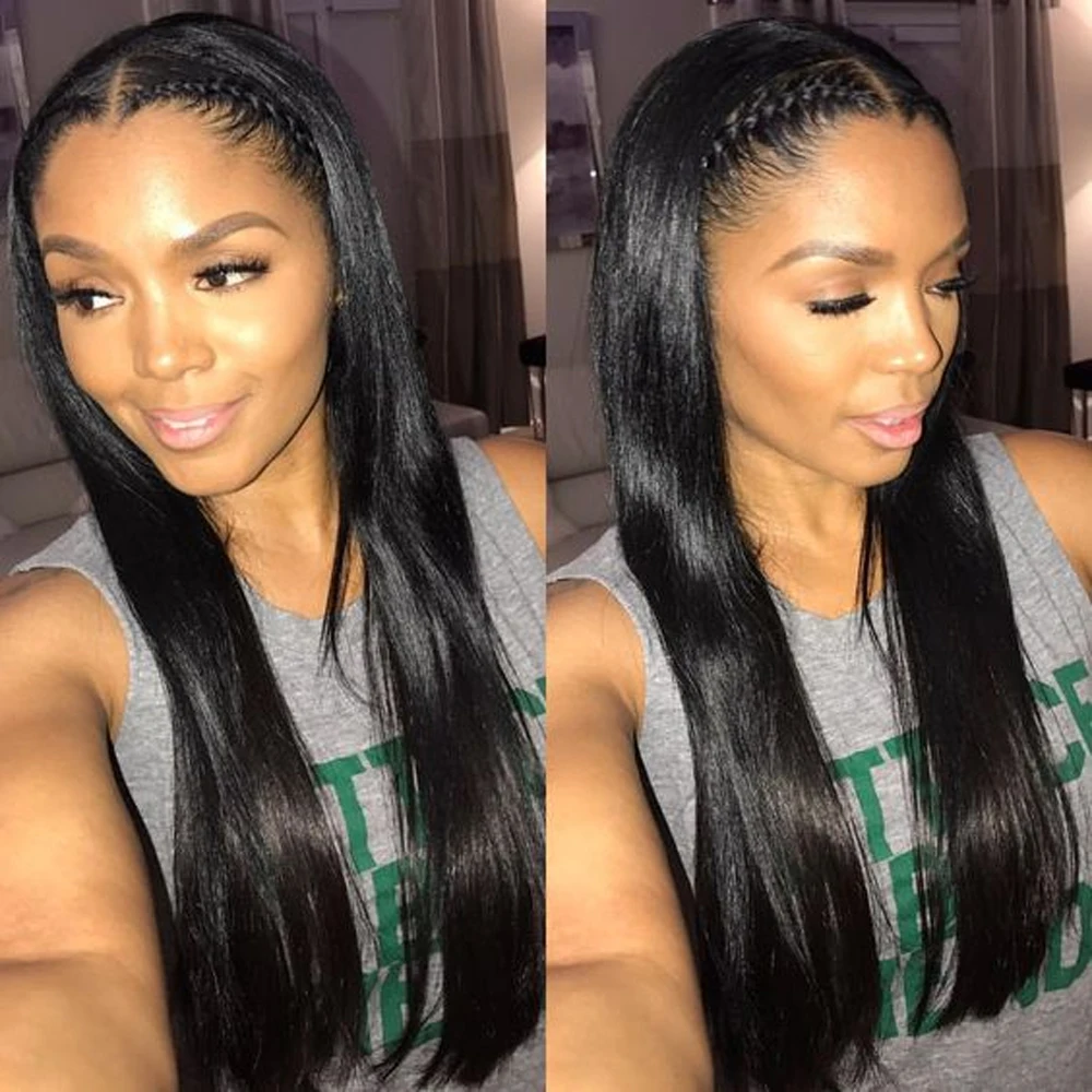 13x6 Deep part Lace Front Human Hair Wigs Straight Hair 150% Density Brazilian Remy Human Hair Pre-Plucked Hairline QT Hair