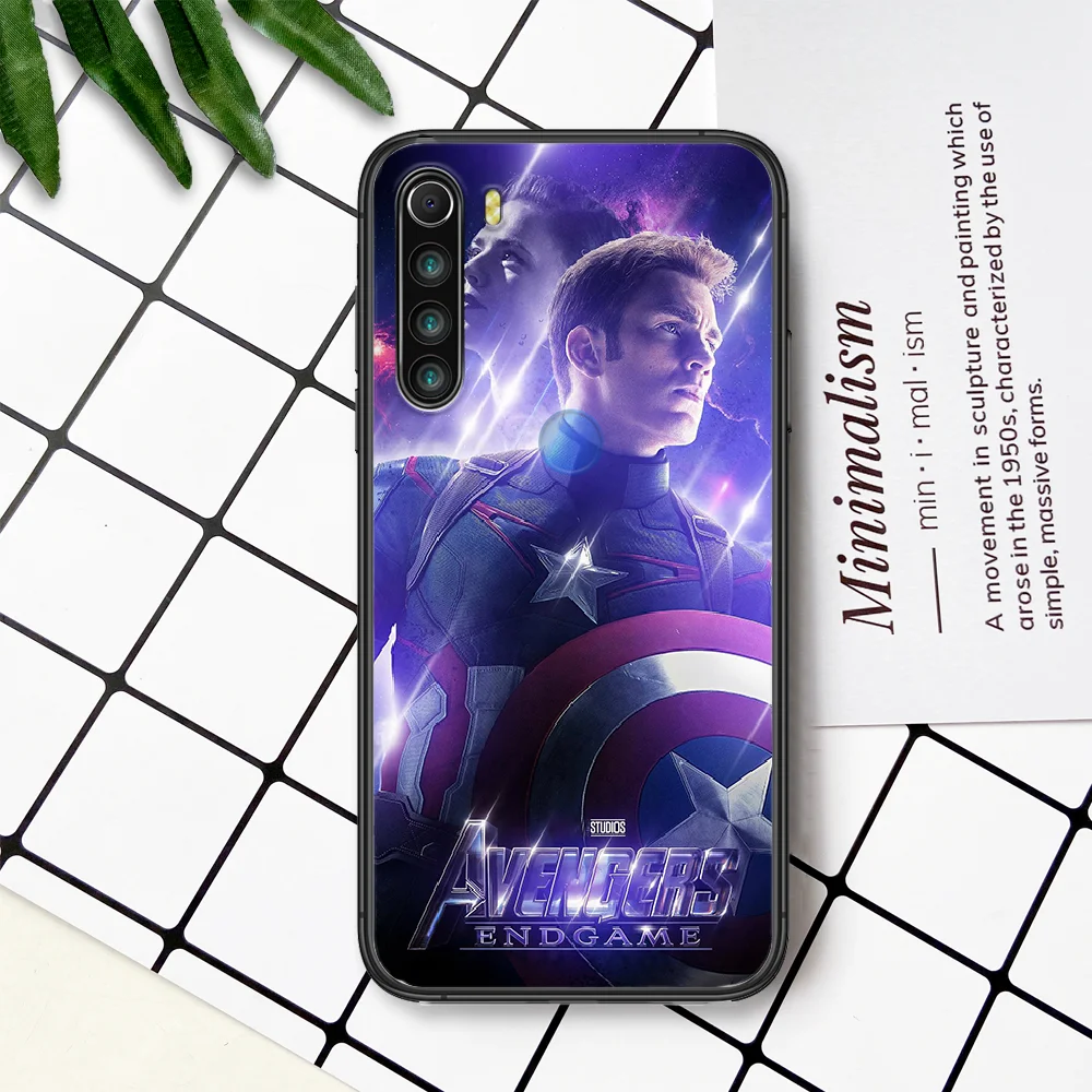 

Super hero America Captains Phone Case For Xiaomi Redmi Note 7 8 8T 9 9S 4X 7 7A 9A K30 Pro Ultra black Cell Painting Back