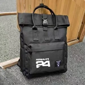 Herbalife 24 большой емкости плеча рюкзак прочный спортивная сумка для путешествий для мужчин и женщин - Цвет: Black