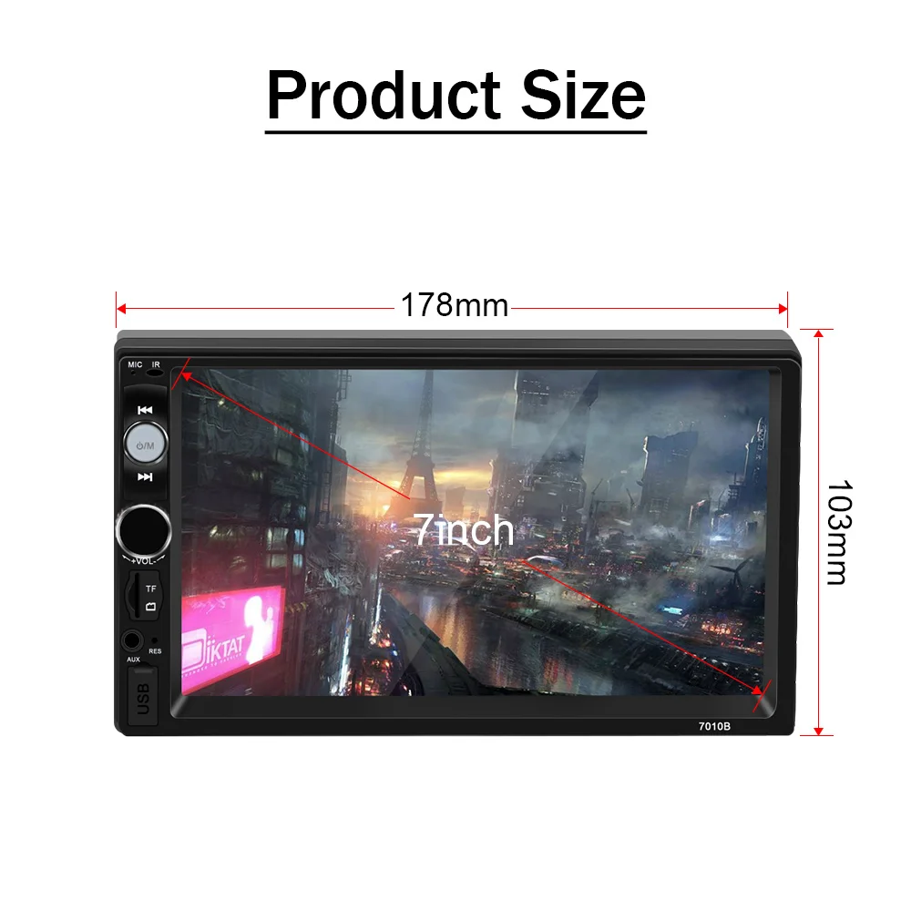 MP5 плеер автомобильное аудио Raidio видео музыка 7-дюймовый сенсорный экран с Bluetooth