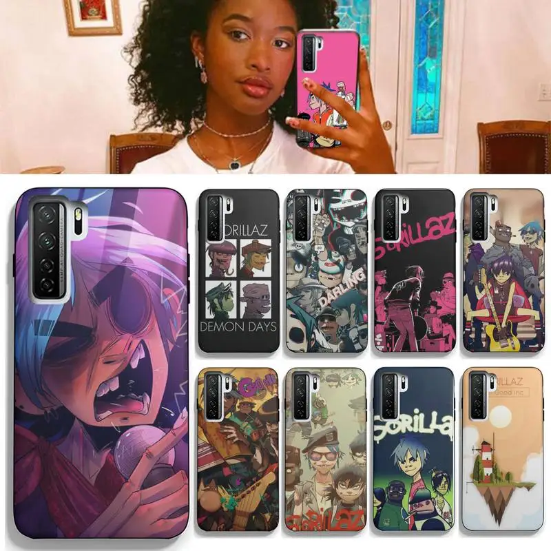 

Gorillaz Boat Illust Music Phone Case For Huawei P30 Pro Lite P Smart 2020 P40 Pro Nova 5i 6SE P20 Lite Black Cover Shell