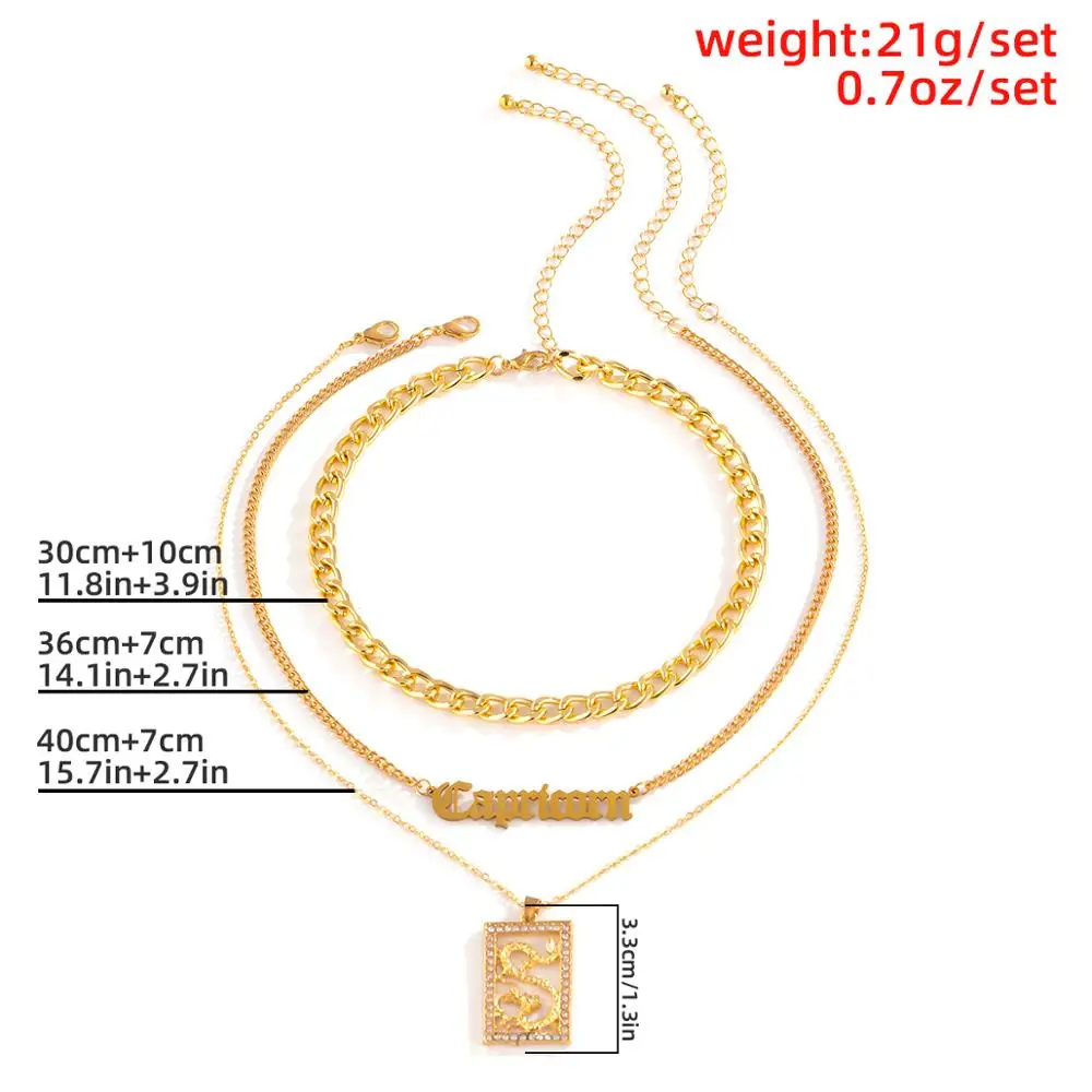 

Kpop Crystal Dragon Capricorn Pendant Necklace for Women Men Vintage Aesthetic Neck Chain Choker Necklace Goth Jewelry Gift2021