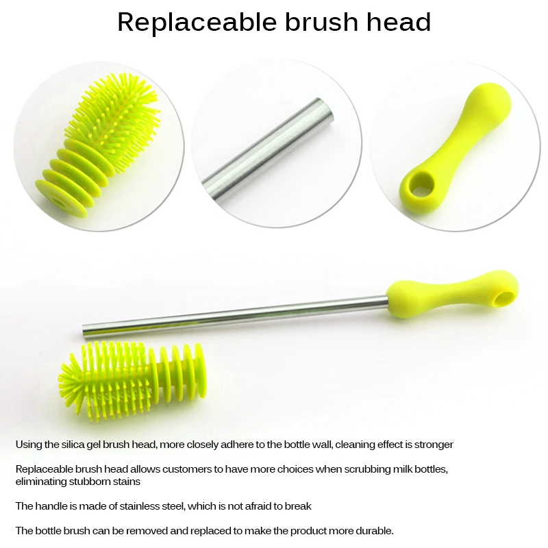 

Milk Bottle Brush Baby Milk Bottle Scrubbing Cleaning Tool Brush Cleaner Kitchen For Baby Feeding Milk Bottles Washing Cleaning