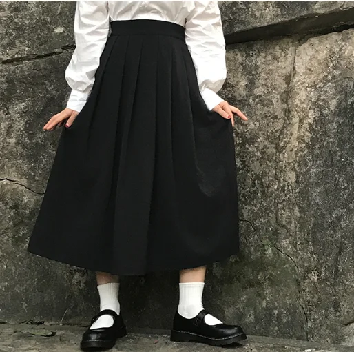 Винтажная Женская юбка в японском стиле новая весенняя плиссированная