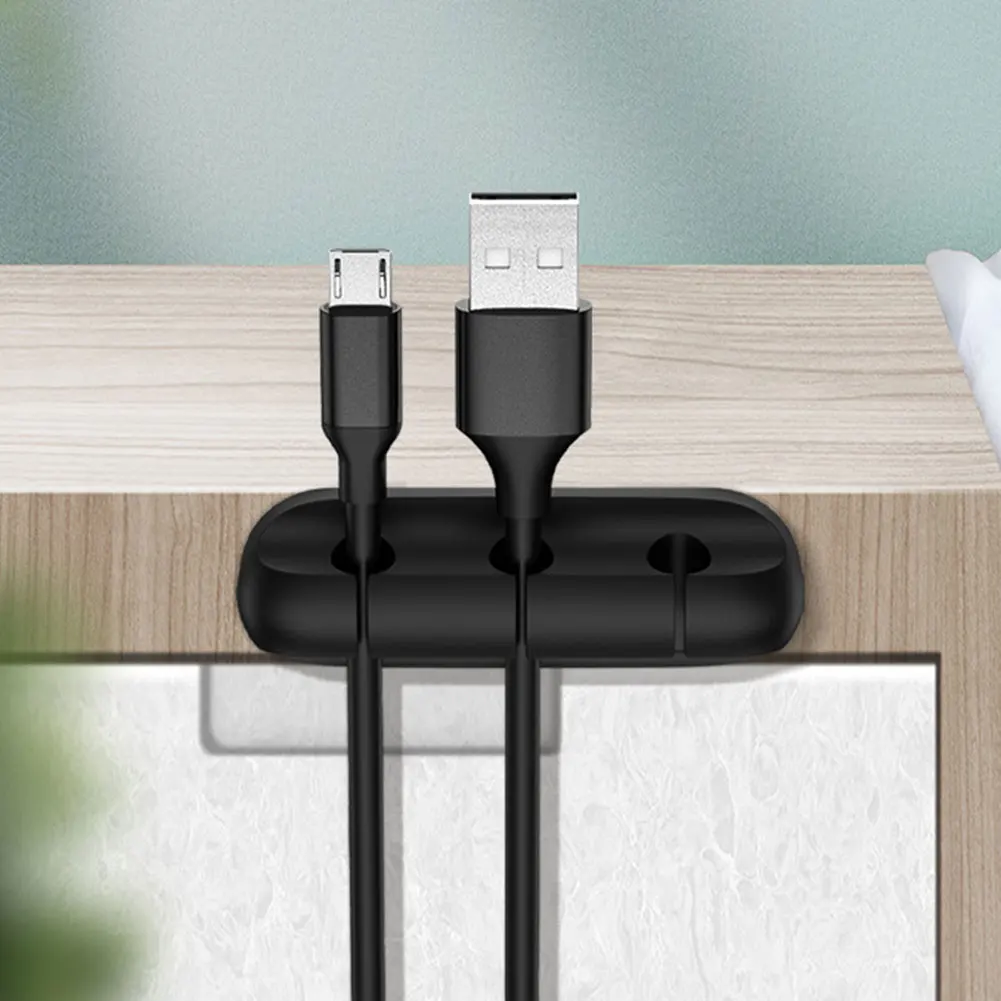 

Cable Holder Silicone Cable Organizer USB Winder Desktop Tidy Management Clips Holder For Mouse Keyboard Earphone Headset