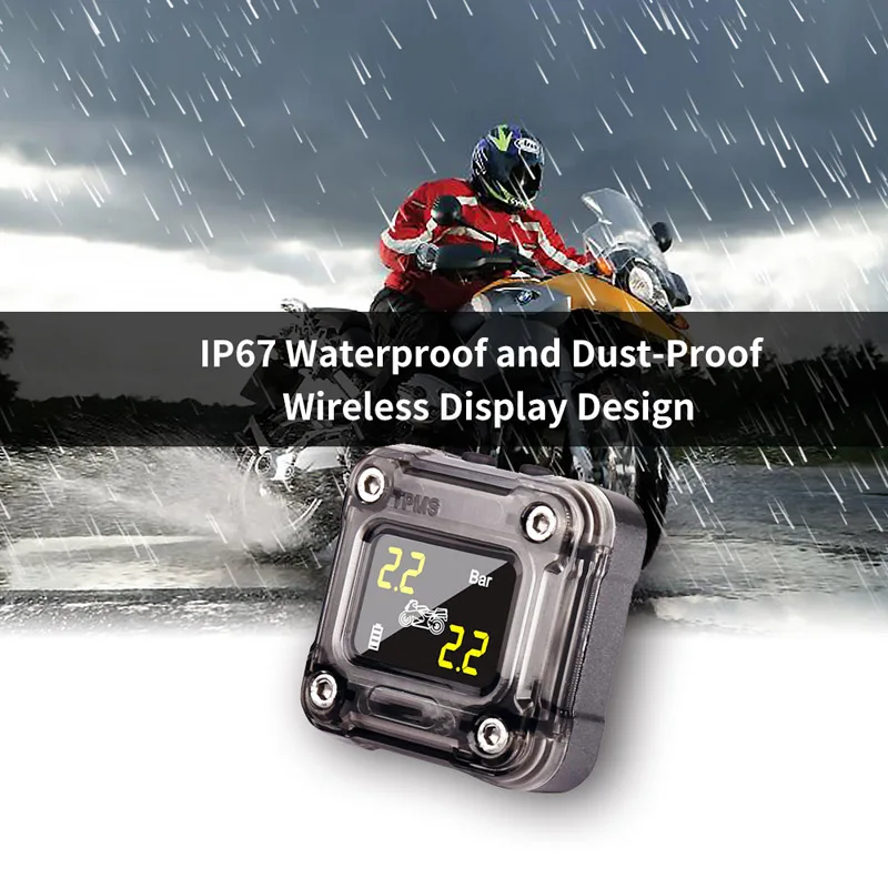 SPY M1 Motorcycle Tire Pressure Monitoring System Waterproof Motorbike TPMS Accessories with 2 Internal Sensors | Автомобили и
