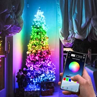 christmas tree decor led string lights bluetooth usb control merry xmas for home navidad noel gifts new year 2022 decoration