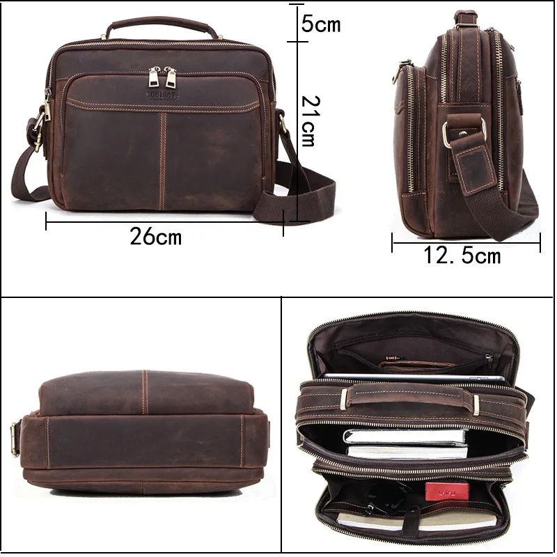 Real Leather Crossbody Bag For IPAD Handbag Designer Genuine Shoulder Briefcase Mini High Quality Travel Messenger Bolsa new |