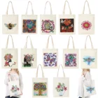 Сумка-тоут с алмазной росписью, многоразовая прочная Алмазная вышивка, набор для рукоделия, алмазная художественная сумка для хранения, сумка для вышивки крестиком, художественное ремесло