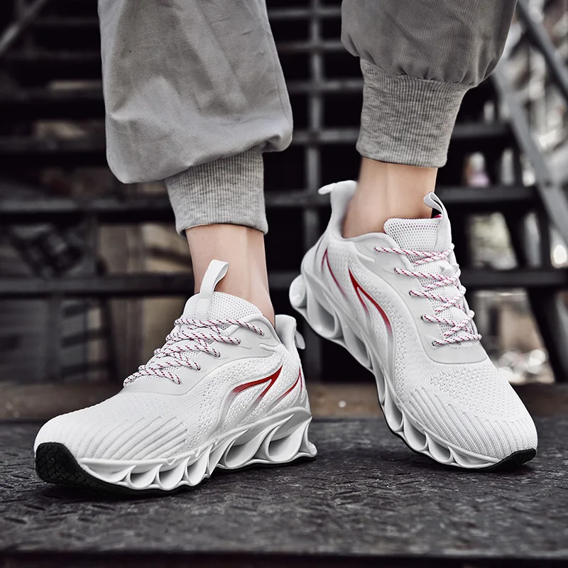 Мужские спортивные весенние кроссовки PULOMIES для бега повседневные со шнуровкой