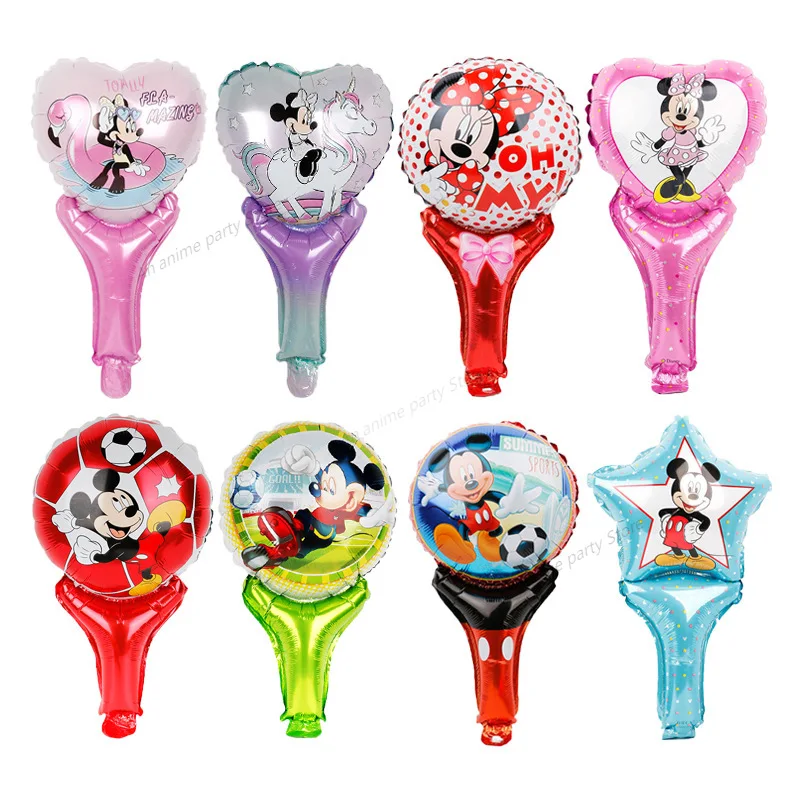 Disney Genuine Mickey Mouse Balloon Hand Stick Aluminum Film Children's Birthday Party Decoration Supplies | Дом и сад