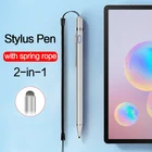 Универсальный сенсорный Стилус для экрана Samsung Galaxy Tab A 10,1 дюйма SM-T510T515 S5E SM-T720 S6 Lite, карандаш для планшета с пружинной веревкой