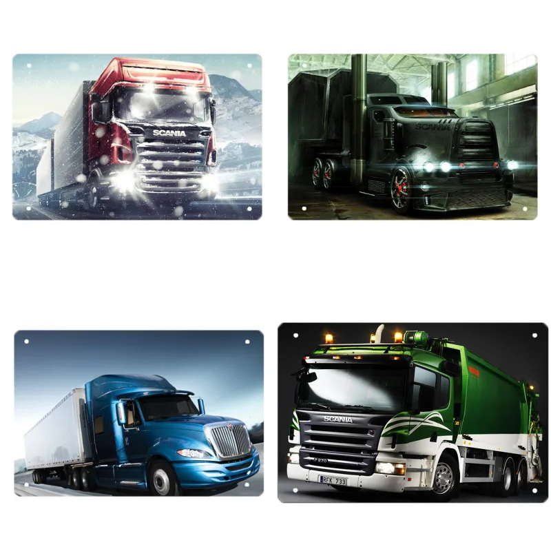 SCANIA AUTHORIZED GARAGE METAL TIN SIGN POSTER WALL PLAQUE |
