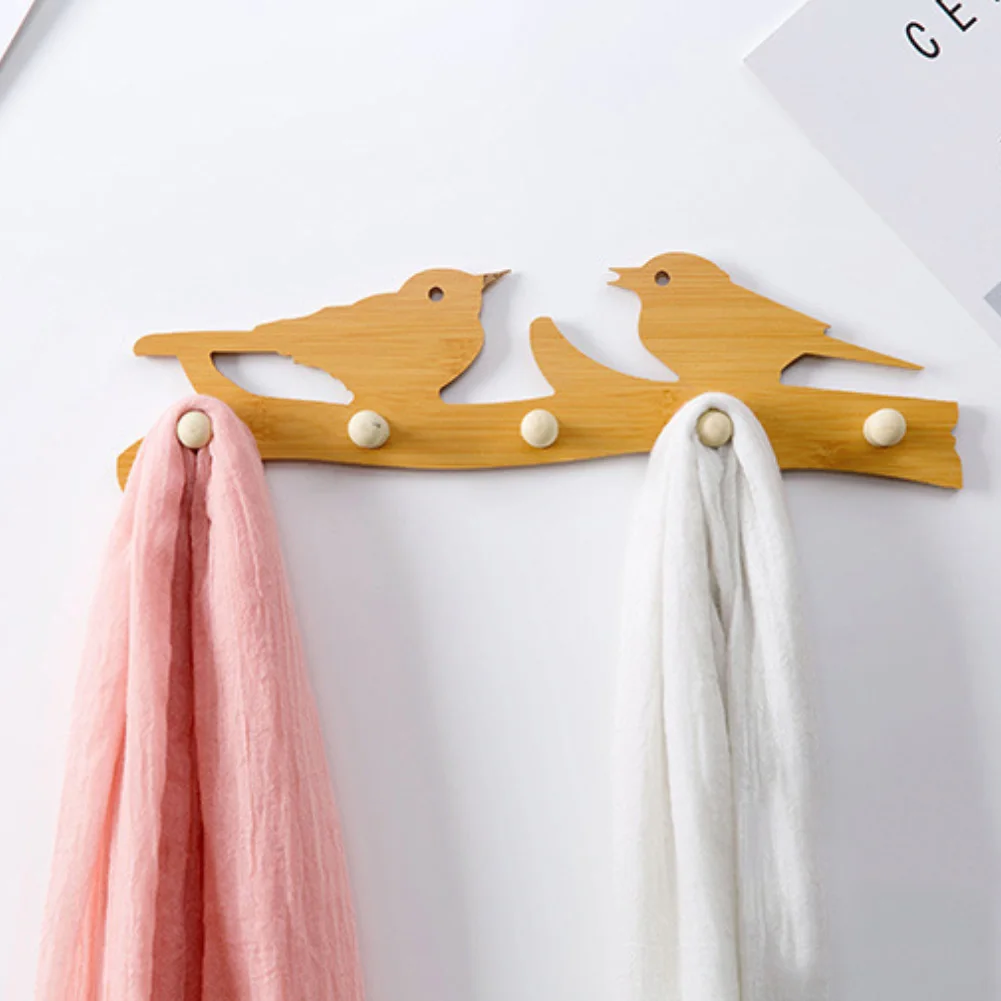 3/5 Hooks Love Bird Fish Shape Traceless Free Punch Towels Bag Holder Hanger | Дом и сад