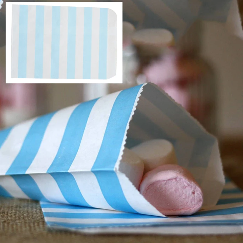 12 шт. 13x19 см DIY конфеты полосатые бумажные пакеты сладкий любимый буфет Подарочный