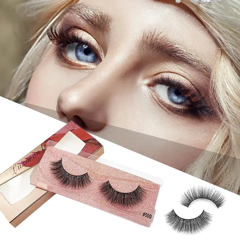 

YXC Faux Mink Lashes 3D Silk Eyelashes Handmade Full Strip Lashes Dramatic False Eyelashes Makeup 10style