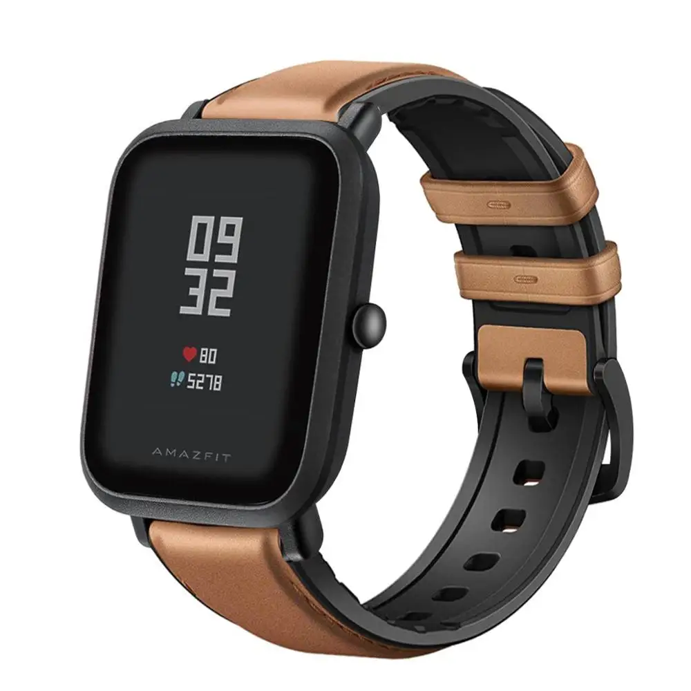 Ремешок DKPLNT из натуральной кожи для Amazfit GTS 2/2e/GTS2 Mini/GTR 42 мм 47 мм/GTR2/2e/stratos 2/3 часы
