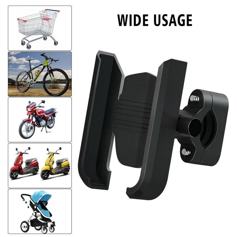 

Universal Bicycle Phone Holder Motorcycle Handlebar Mobilephone Support Aluminum Alloy 360 Rotation MTB Bike Mount Accessories