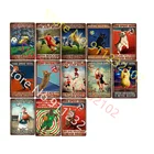 Играть в баскетбол футбол волейбол винтажные жестяные вывески железная живопись Настенный декор искусство настенная тарелка плакат настенная доска