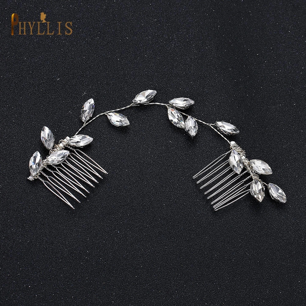 

A405 Cheap Wedding Combs Hair Rihinestone Bridal Comb Pins Handmade Bride Tiaras Crystal Hair Accessories Women Headpiece