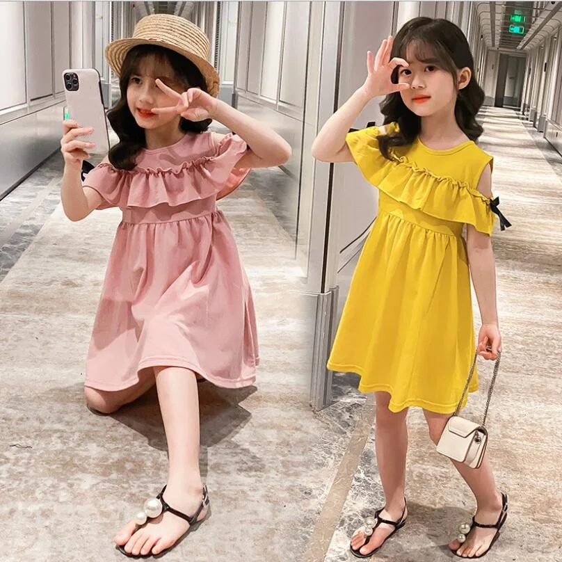 Платье для девочек летнее пляжное платье сарафан 2020 одежда малышей подростков