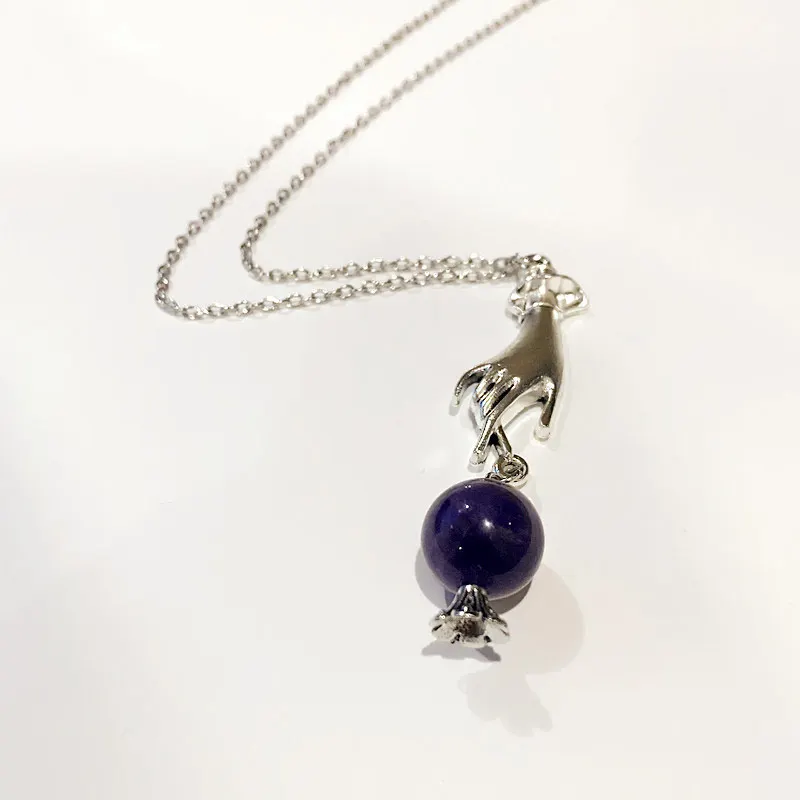 Хрустальный шар в руке ожерелье Wicca Witch языческий ведьмак цыганский стимпанк