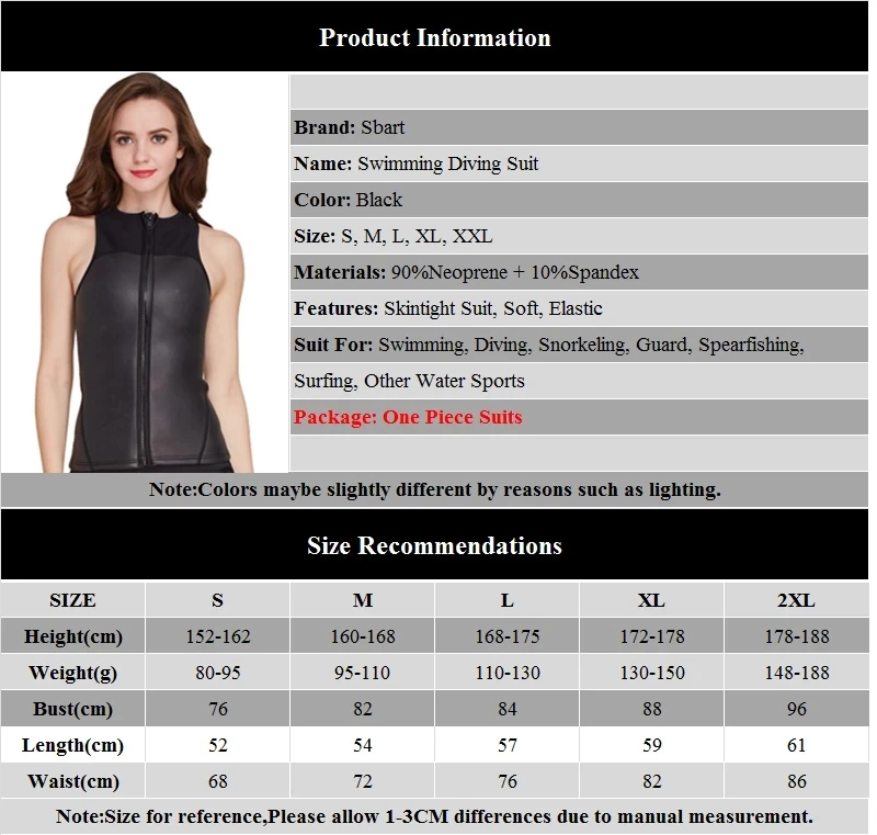 

New Women Top Wetsuit 2mm Neoprene Jacket Swimsuit Dive Surf Swim Suit Swimwear Keep Warm Spearfishing Beach Wear Swim