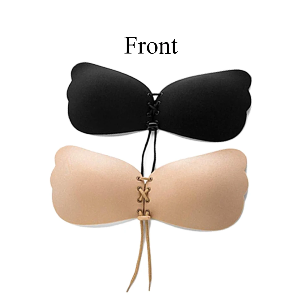 Силиконовый бюстгальтер с завязками Женский клейкий многоразовый для пуш ап