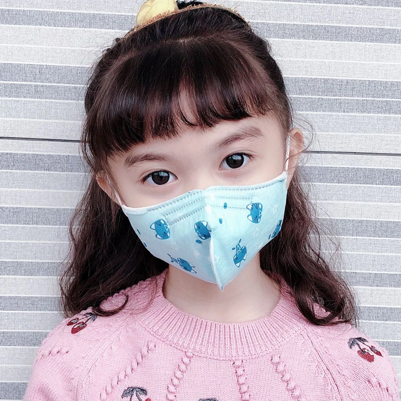 5 слоев мультяшная детская маска kn95 тканевая моющаяся многоразовая для лица