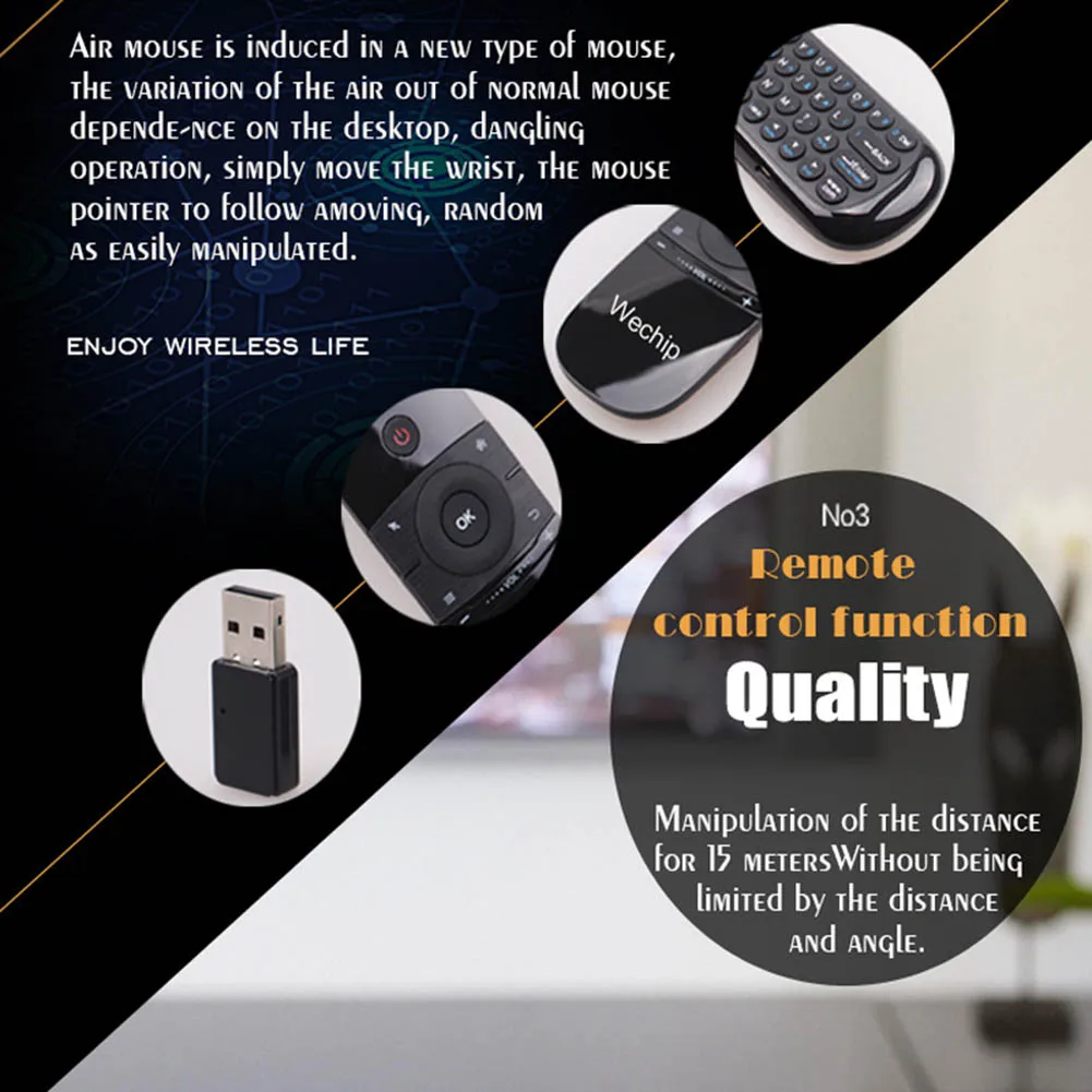 W1 2 4G Беспроводная клавиатура Air Mouse Smart Remote Control для Android TV Box PC | Компьютеры и офис