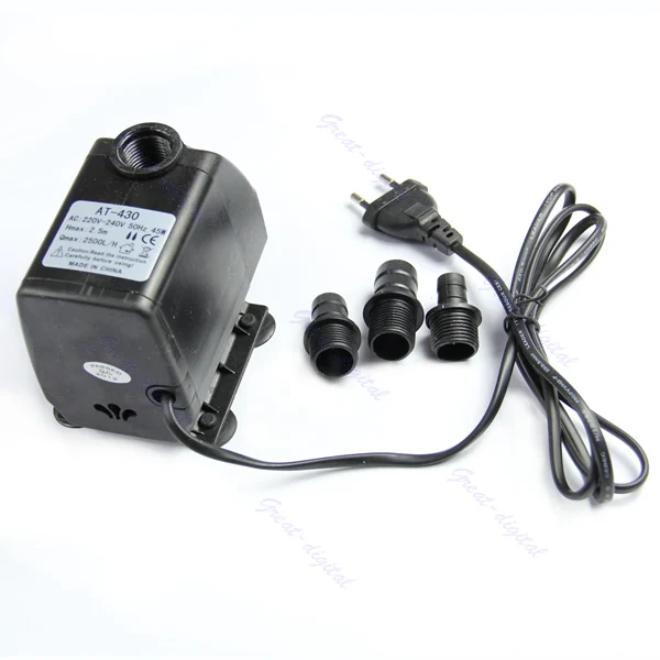 

425D Aquarium Water Pump Submersible Fountain Air Fish Tank EU Plug 220V 45W 2500L/H