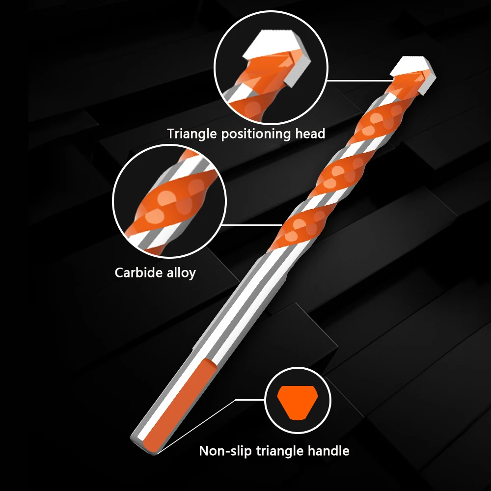 Треугольная Вольфрамовая насадка Oauee для сверления бетона бытовая электродрель