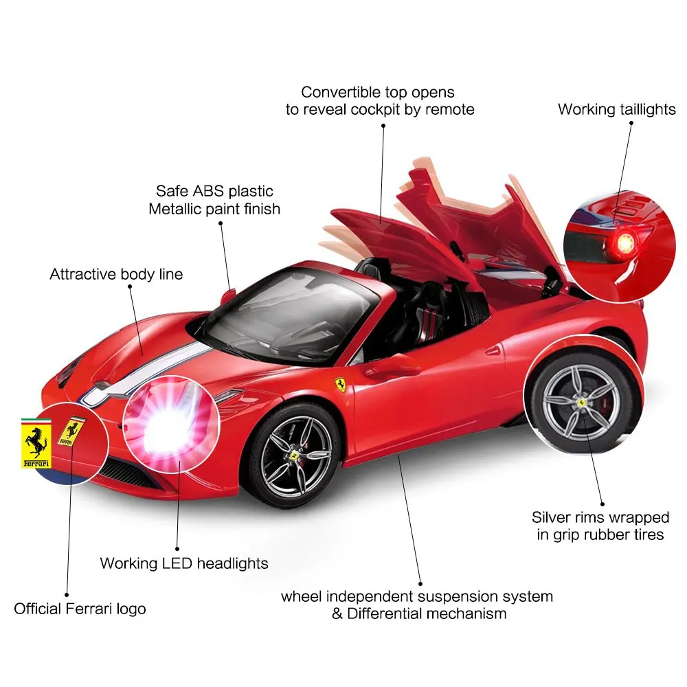 RASTAR радиоуправление автомобиль радио Дистанционное управление 1/14 весы Ferrari 458