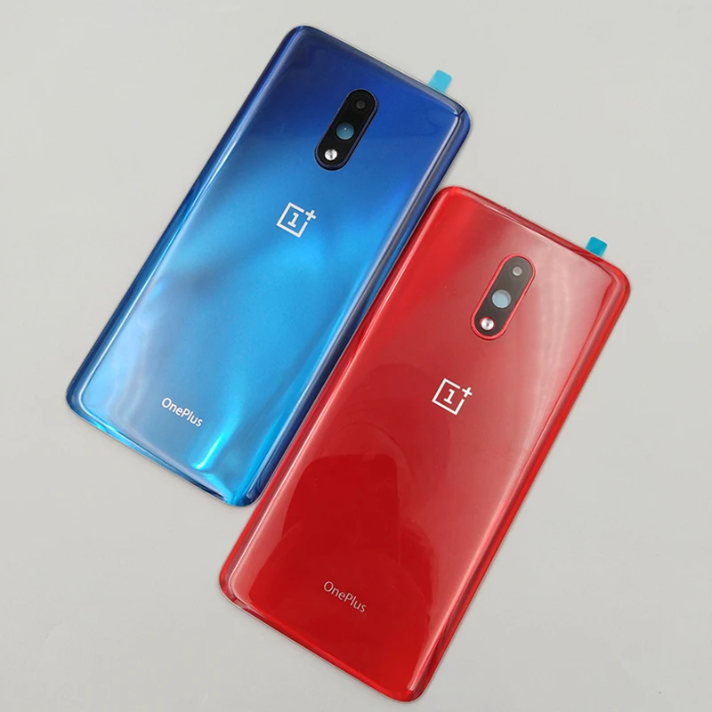 Стеклянная задняя панель Oneplus 7 Крышка корпуса Сменный Чехол для аккумулятора