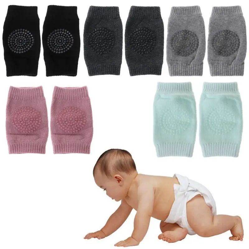 Pair Baby Knee Pads Baby kneecap Protection Thick Mesh Breathable Leg Warmers Cotton Newborn Kneepad Non-slip Knee Cushion